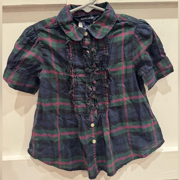 Ralph Lauren Other - Ralph Lauren Kids Button Down Shirt - Navy and Pink Plaid